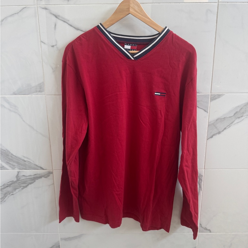 Vintage 2000 Tommy Jeans long sleeve t shirt -large-retro streetwear Y2K